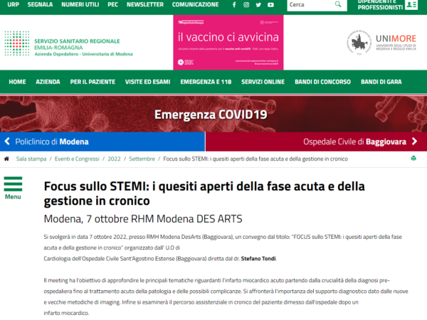 Focus sullo STEMI: i quesiti aperti della fase acuta e della gestione in cronico